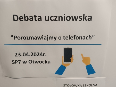 ''Porozmawiajmy o telefonach''- debata uczniowska