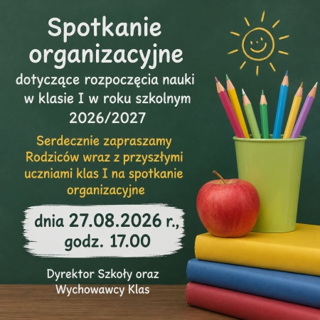 Zaproszenie na spotkanie organizacyjne.